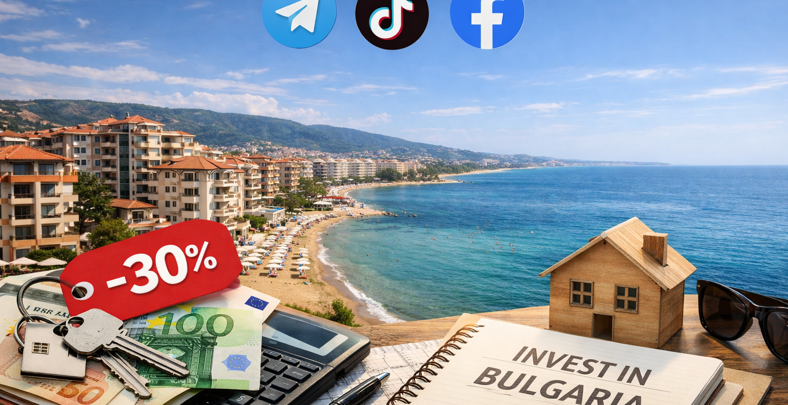 Недвижимость в Болгарии у моря со скидкой — апартаменты на побережье, инвестиции и выгодная покупка