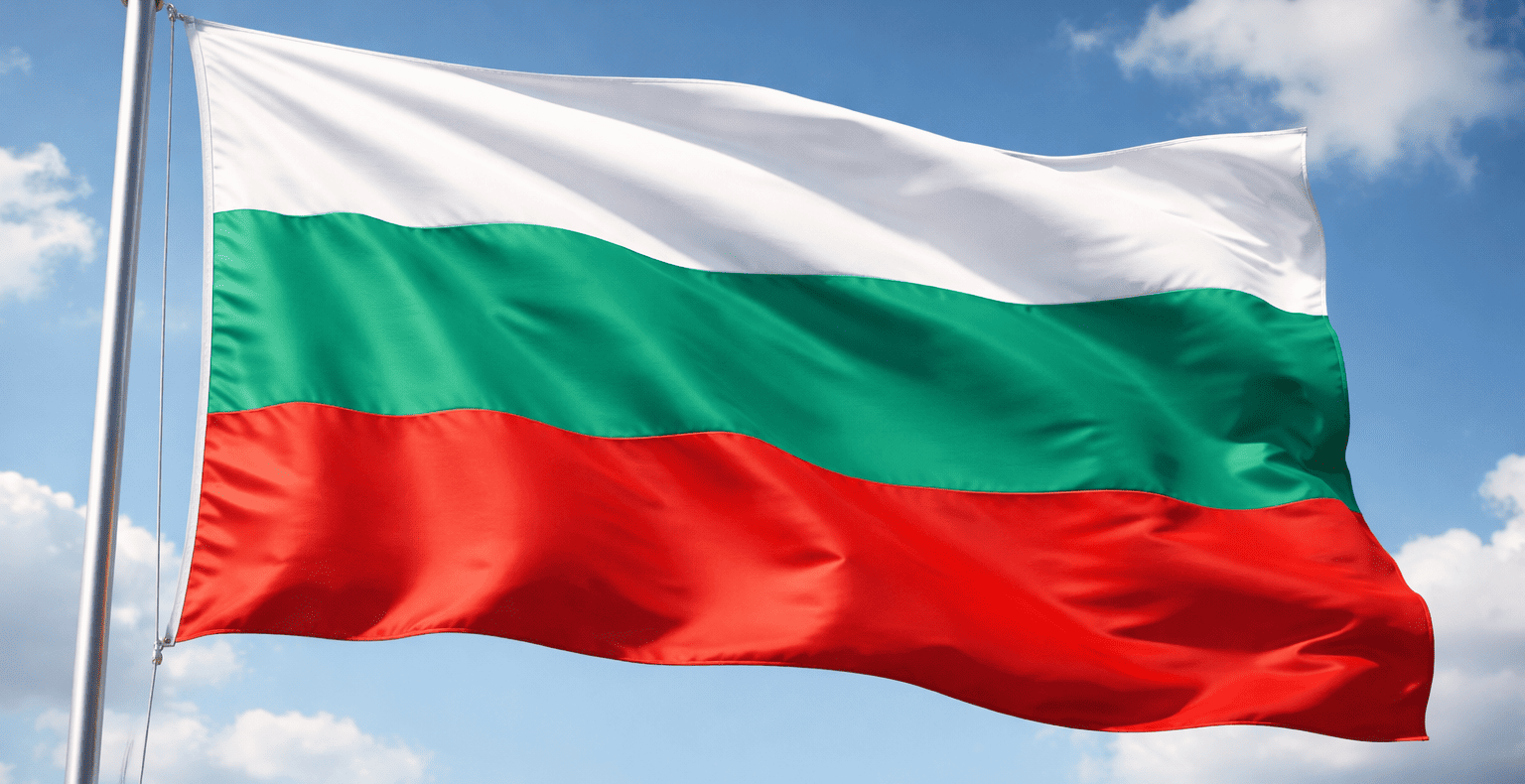 флаг Болгарии на фоне неба