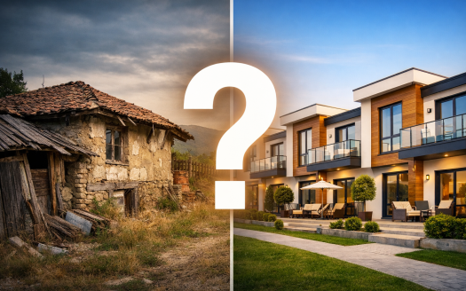 старый дом и новый таунхаус в Болгарии сравнение цен на недвижимость 2026