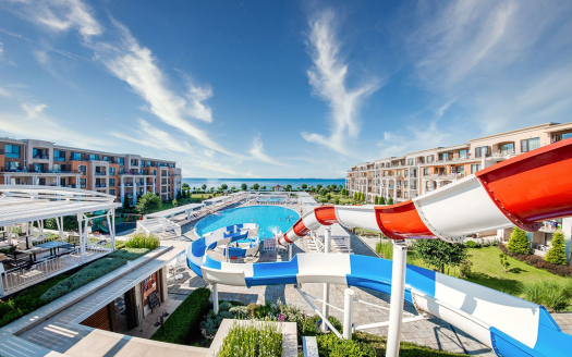 Двухкомнатная квартира на первой линии с видом на море в комплексе Premier Fort Beach, Святой Влас ID: 106416