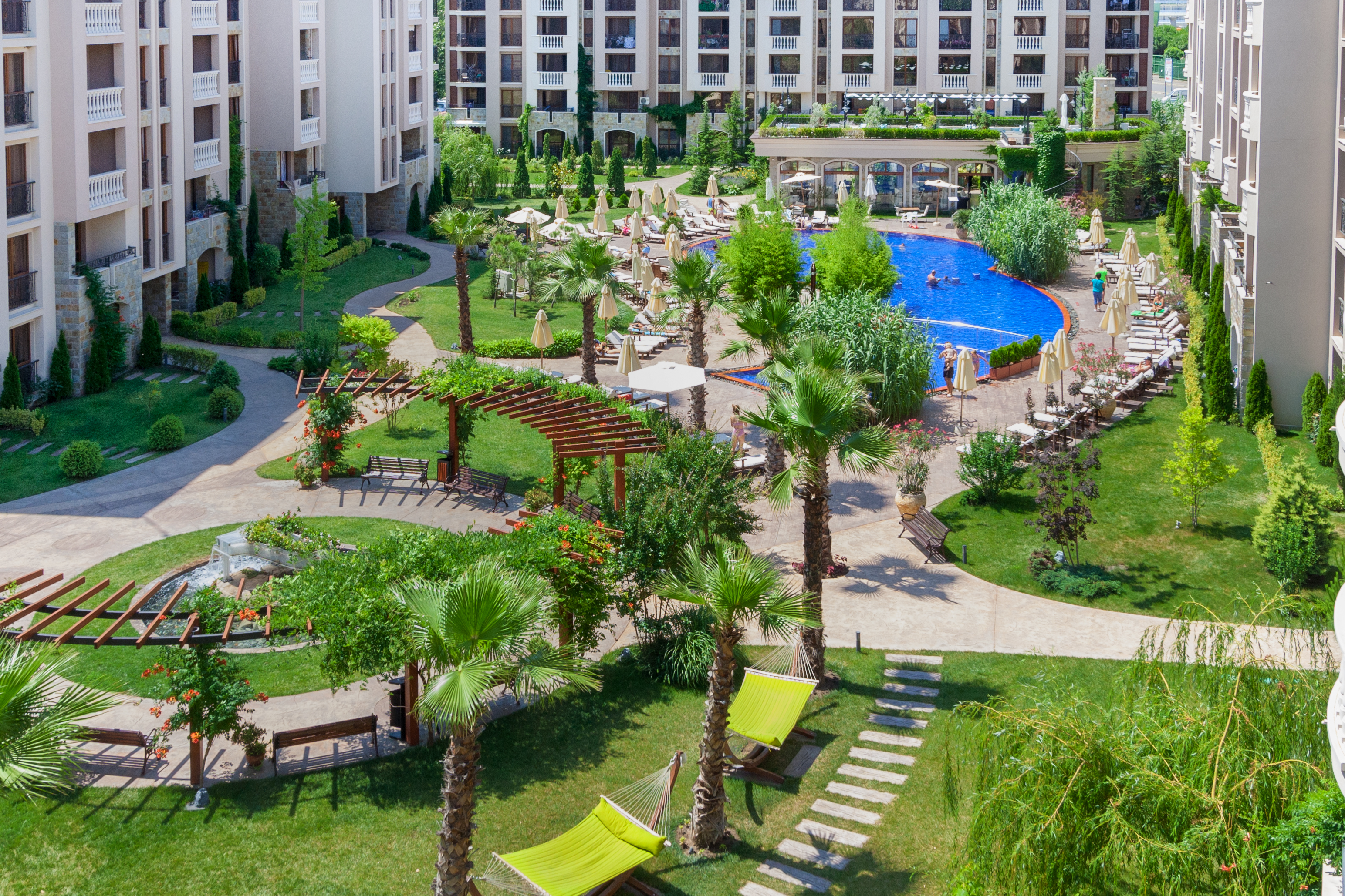 Трехкомнатная квартира в одном из лучших комплексов Солнечного Берега, Cascadas Family Resort ID: 104710 - фото 2