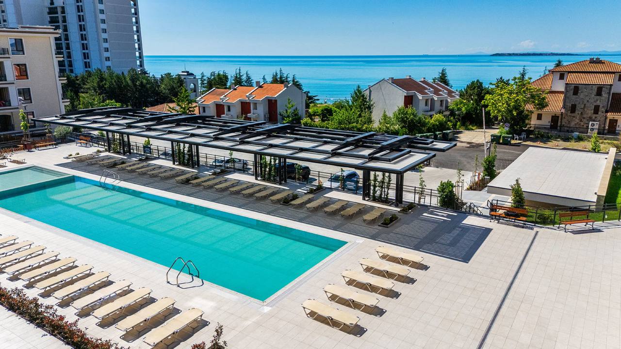 Студия с видом на море и горы в премиальном комплексе Green Fort Suites, Солнечный Берег ID: 105812 - фото 8