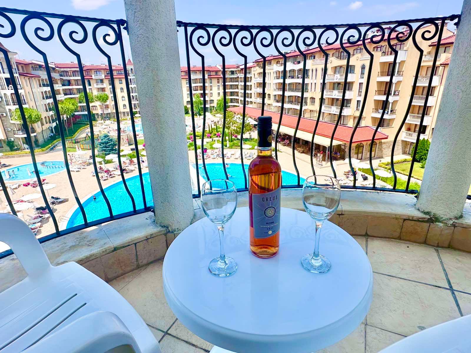 Двухкомнатная квартира с видом на бассейн в комплексе Royal Sun, Солнечный Берег ID: 104672 - фото 4