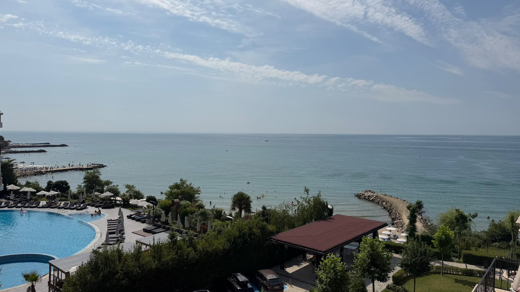 Двухкомнатная квартира на первой линии с видом на море в комплексе Premier Fort Beach, Святой Влас ID: 106416 - фото 9