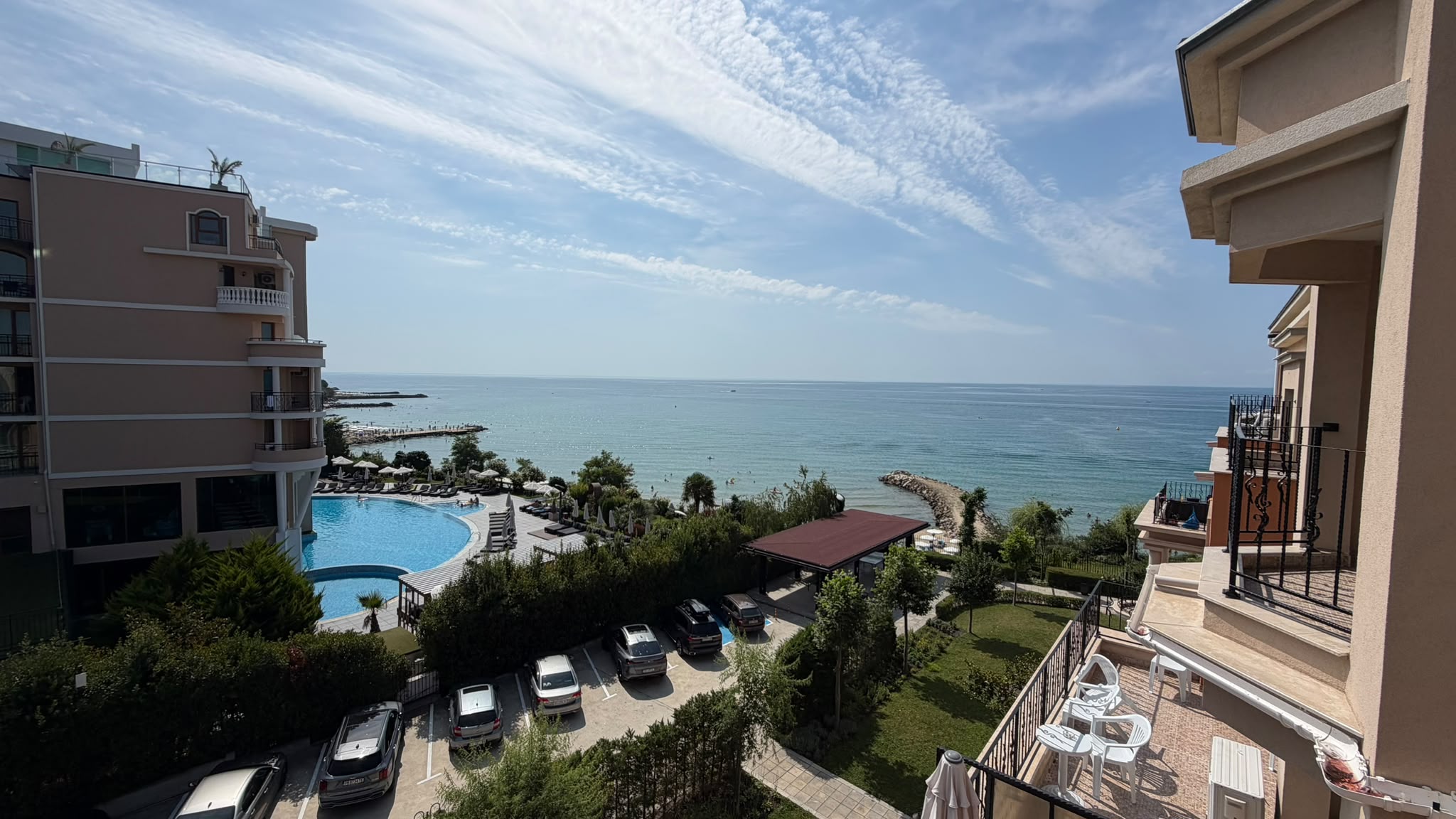Двухкомнатная квартира на первой линии с видом на море в комплексе Premier Fort Beach, Святой Влас ID: 106416 - фото 8