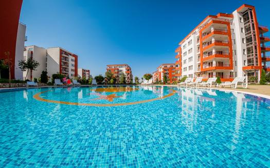 Zweizimmerwohnung mit Meerblick im Komplex Panorama Fort Beach, Sweti Wlas ID: 108185