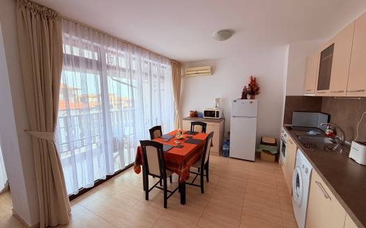 Two-room apartment with a beautiful view of the sea and pool in the complex Etara 2, Saint Vlas ID: 111623