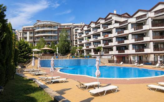 Голяма студио с страничен изглед към морето в комплекс Royal Palm, Св. Влас ID: 112137
