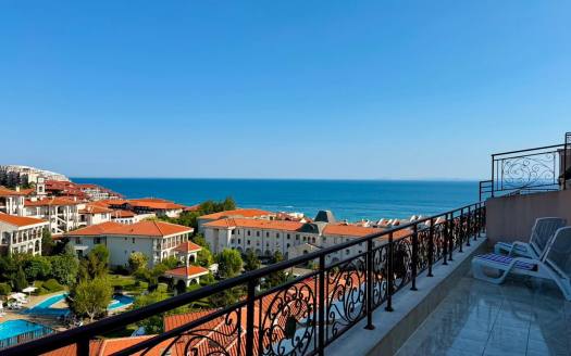 Three-room apartment with a panoramic sea view in the Phoenix complex, Saint Vlas ID: 111371