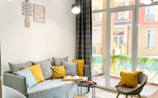 Стилен тристаен апартамент в комплекс Sunny View Central, Слънчев бряг ID: 112735